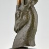 Buste en bronze Art Déco d’un cerf