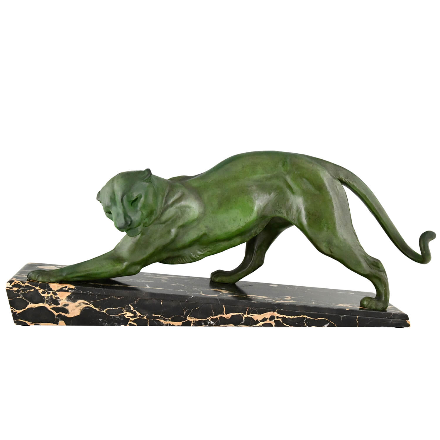 Art Deco sculptuur panter Art Deco panther Plagnet - 1