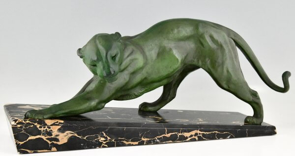 Art Deco sculpture of a panther