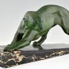 Art Deco sculpture of a panther