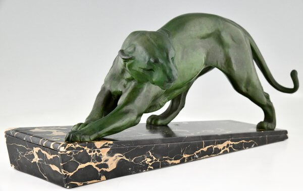 Art Deco sculpture of a panther