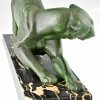 Art Deco sculpture of a panther