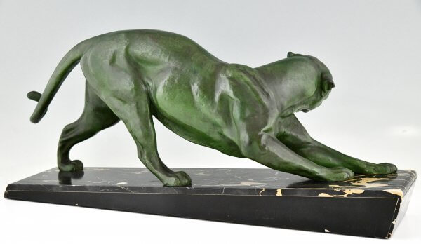 Art Deco sculpture of a panther