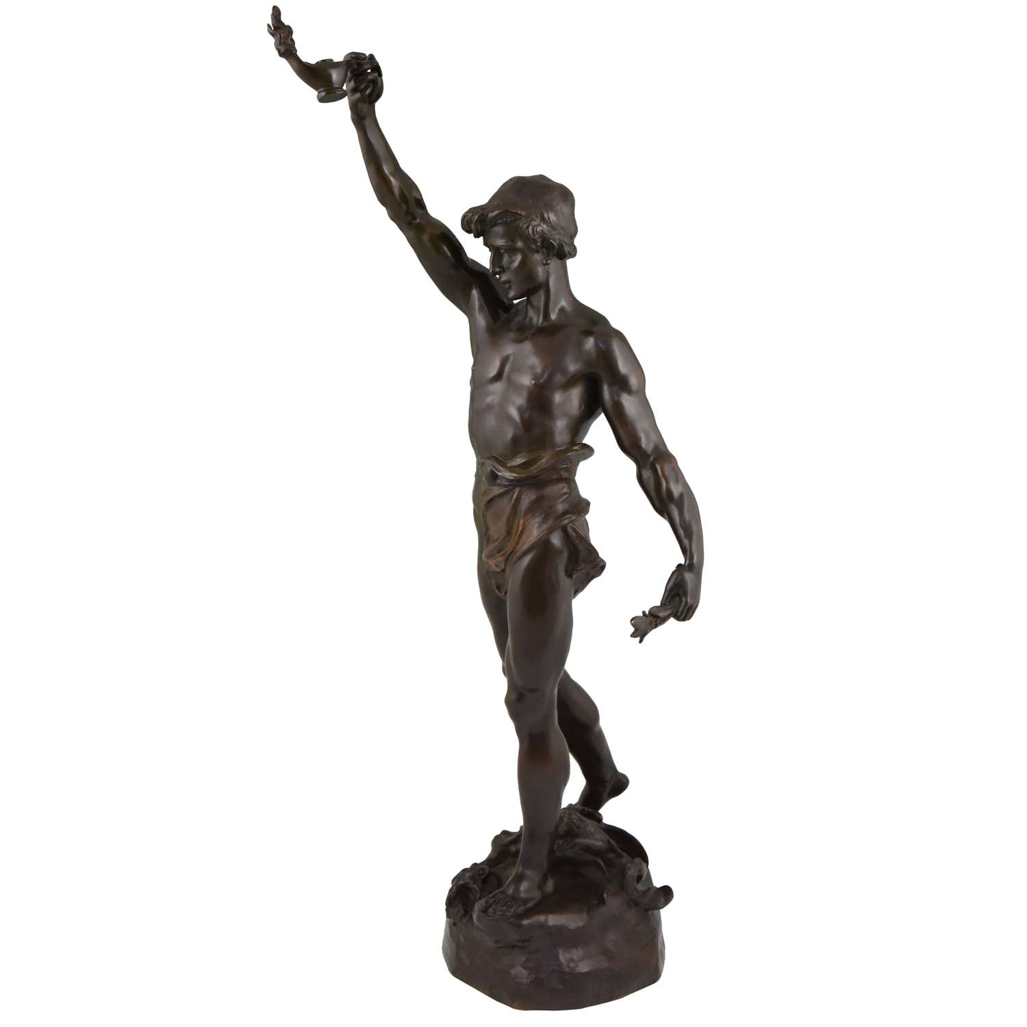 Debut antique bronze sculpture Aladin