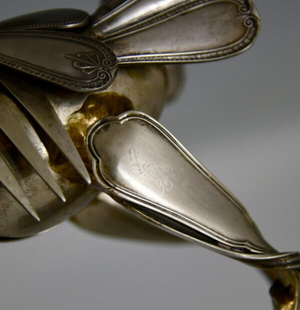 Gerard Bouvier bird sculpture cutlery