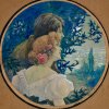 Jugendstil Aquarell Mann und Frau in einer Landschaft