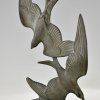 Art Deco sculptuur vogels in vlucht