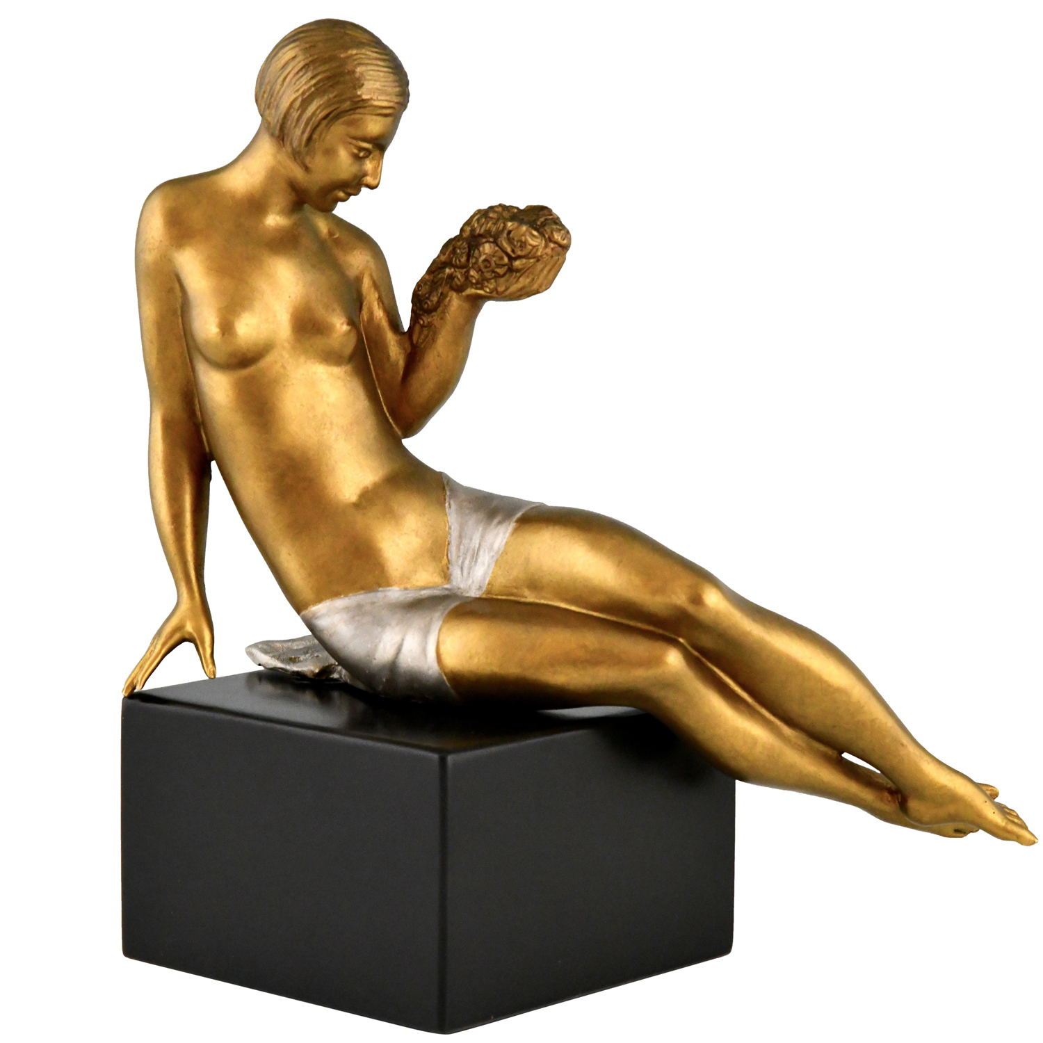 Art Deco bronze sculpture nude Gauthier