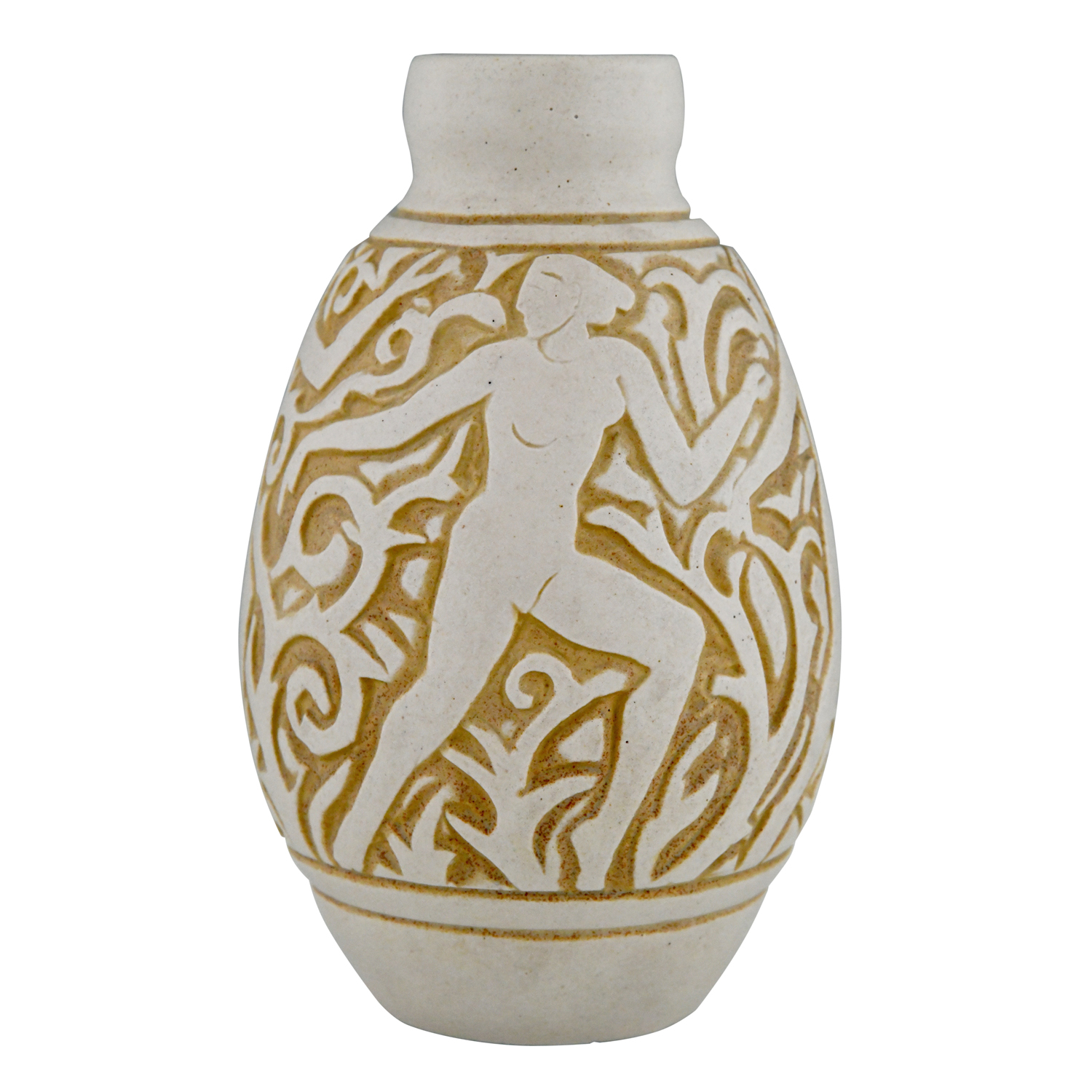 Art Deco ceramic vase Mougin