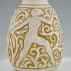 Art Deco ceramic vase with nudes