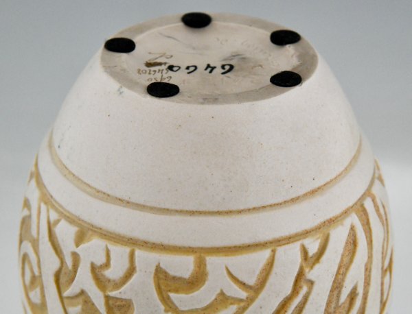 Art Deco ceramic vase with nudes