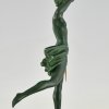 Art Deco sculptuur naakt met boog Diana