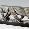 Art Deco sculpture of two panthers.