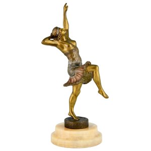 Art Deco Fugere bronze dancer