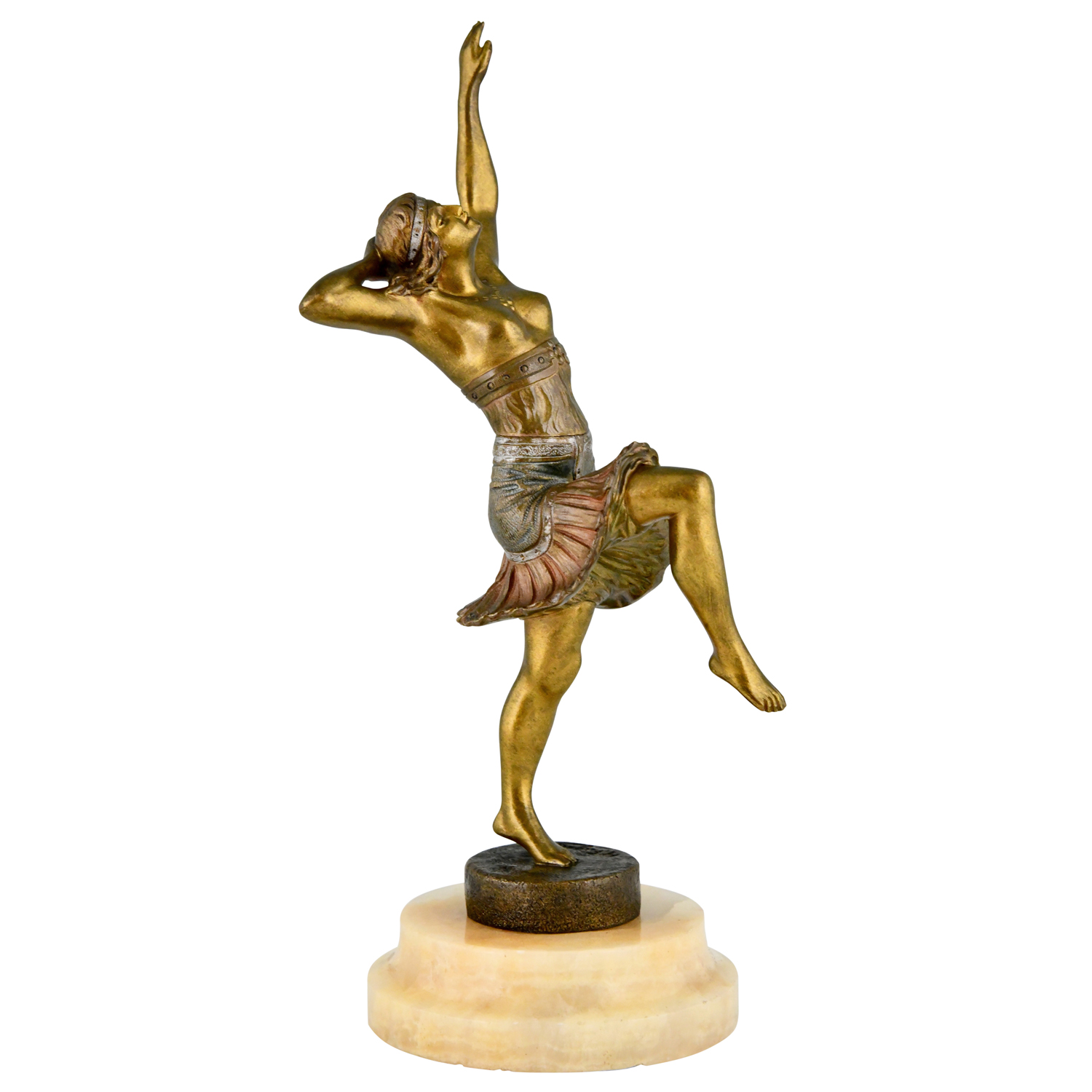 Art Déco Bronzeskulptur einer Tänzerin Art Deco Fugere bronze dancer