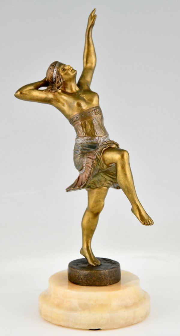 Art Déco sculpture en bronze d’une danseuse