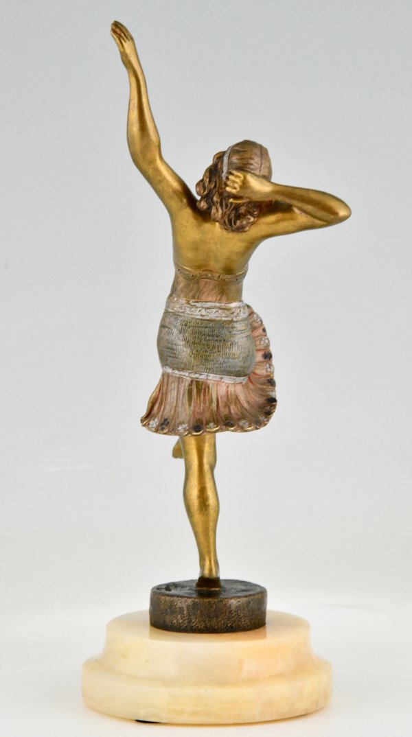 Art Déco sculpture en bronze d’une danseuse