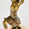 Art Deco bronze sculpture of a dancer.