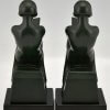 Art Deco bookends with reading nudes Delassement