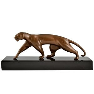 Art Deco bronze panther Decoux