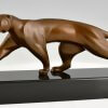 Art Deco bronze panther sculpture