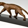 Art Deco Bronze Panther Skulptur