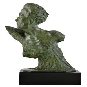 Art Deco sculpture Mermoz Focht