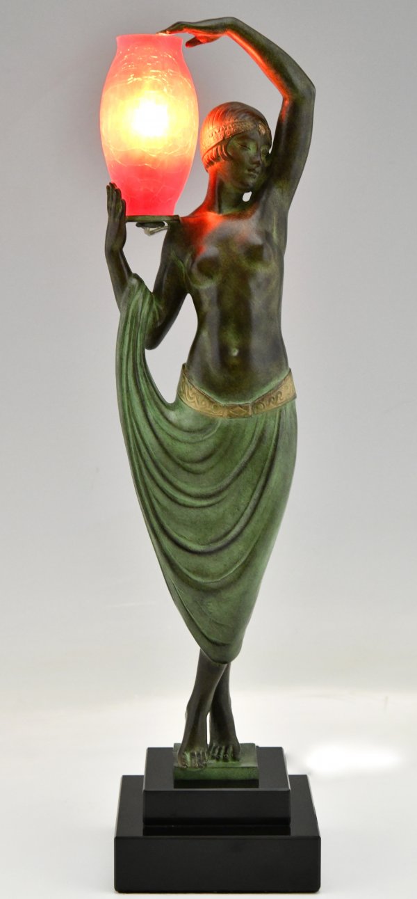 Art Deco style lamp nude with vase ODALISQUE