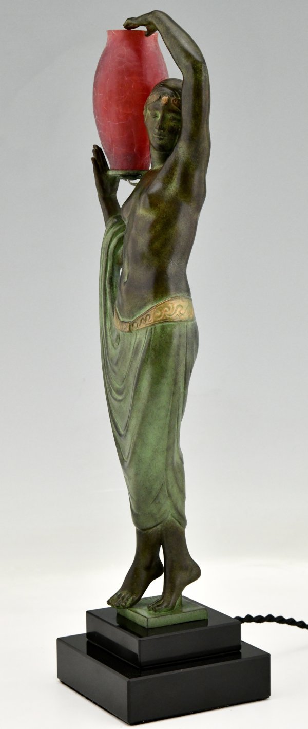 Art Deco style lamp nude with vase ODALISQUE