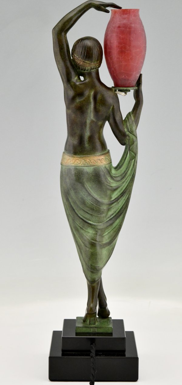 Art Deco style lamp nude with vase ODALISQUE