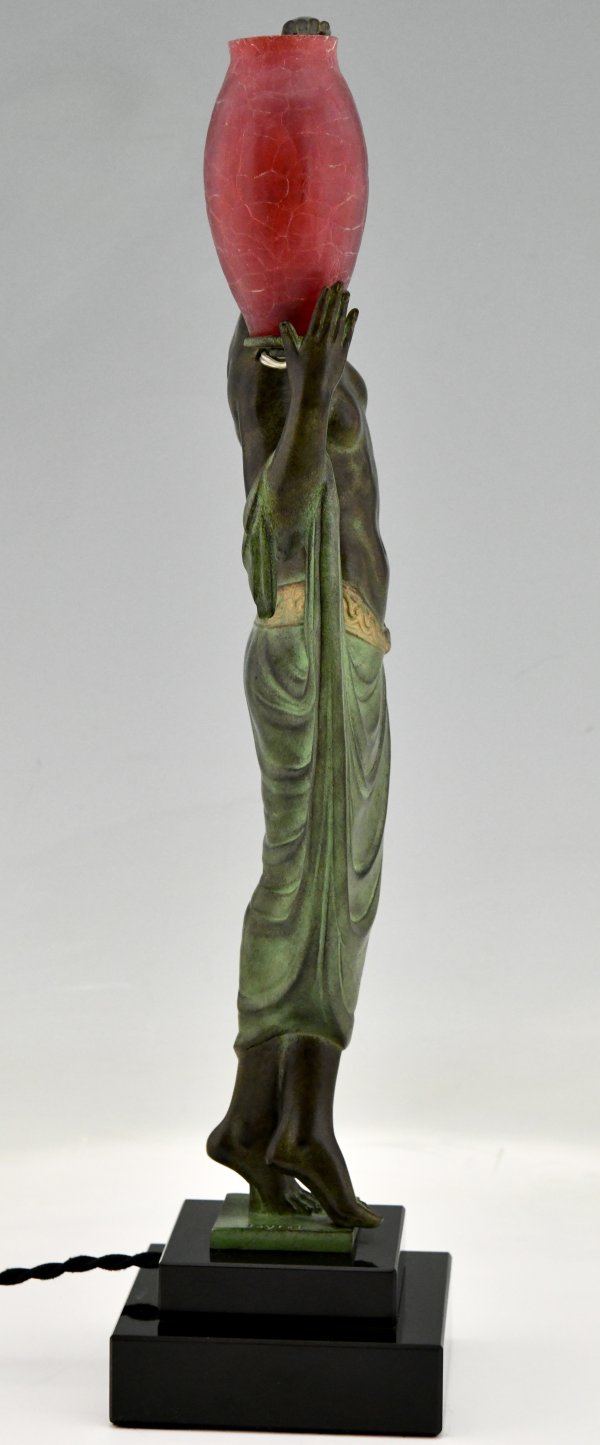 Art Deco style lamp nude with vase ODALISQUE