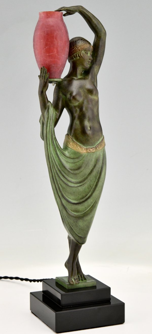 Art Deco style lamp nude with vase ODALISQUE