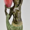 Lampe Art Deco Stil Frau mit Vase ODALISQUE