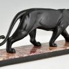 Art Deco sculpture of a panther.