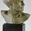 Art Deco bronze Mermoz Gilbert