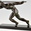 Art Deco bronze athlete Guiraud Riviere -