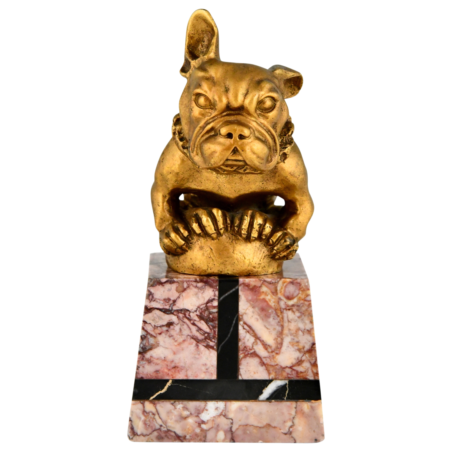 Art Deco bronze bulldog mascot Bourcart - 1