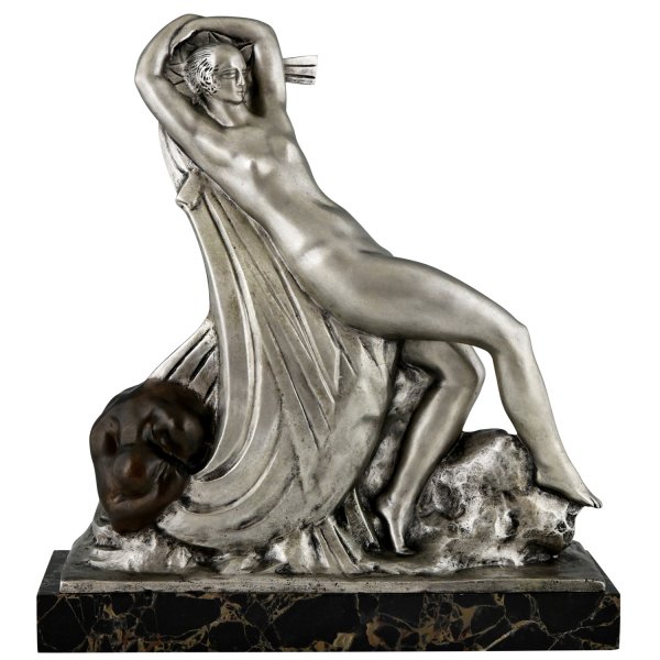 Art Deco bronze dancer and man Lamourdedieu - 1