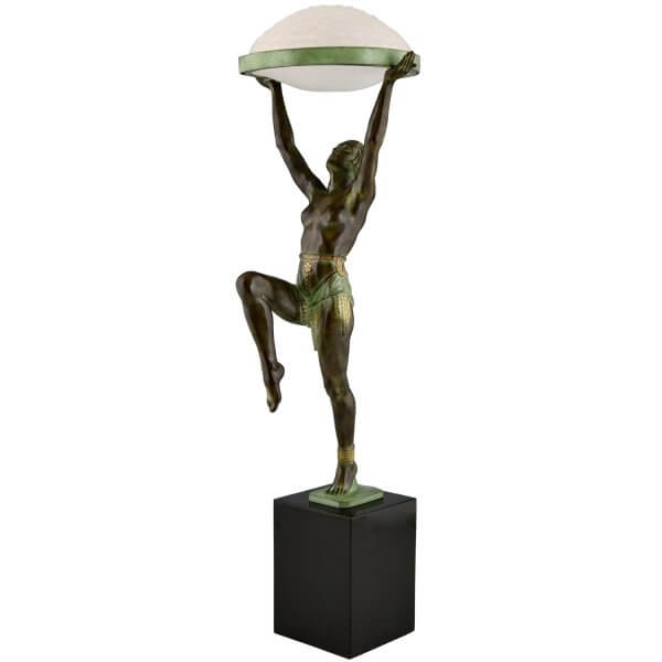 Art Deco lamp Danseuse a la coupe Max Le Verrier - 1