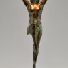 Art Deco style lamp with dancer DANSEUSE A LA COUPE.