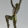 Art Deco style lamp with dancer DANSEUSE A LA COUPE.