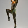 Art Deco style lamp with dancer DANSEUSE A LA COUPE.