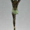 Art Deco style lamp with dancer DANSEUSE A LA COUPE.