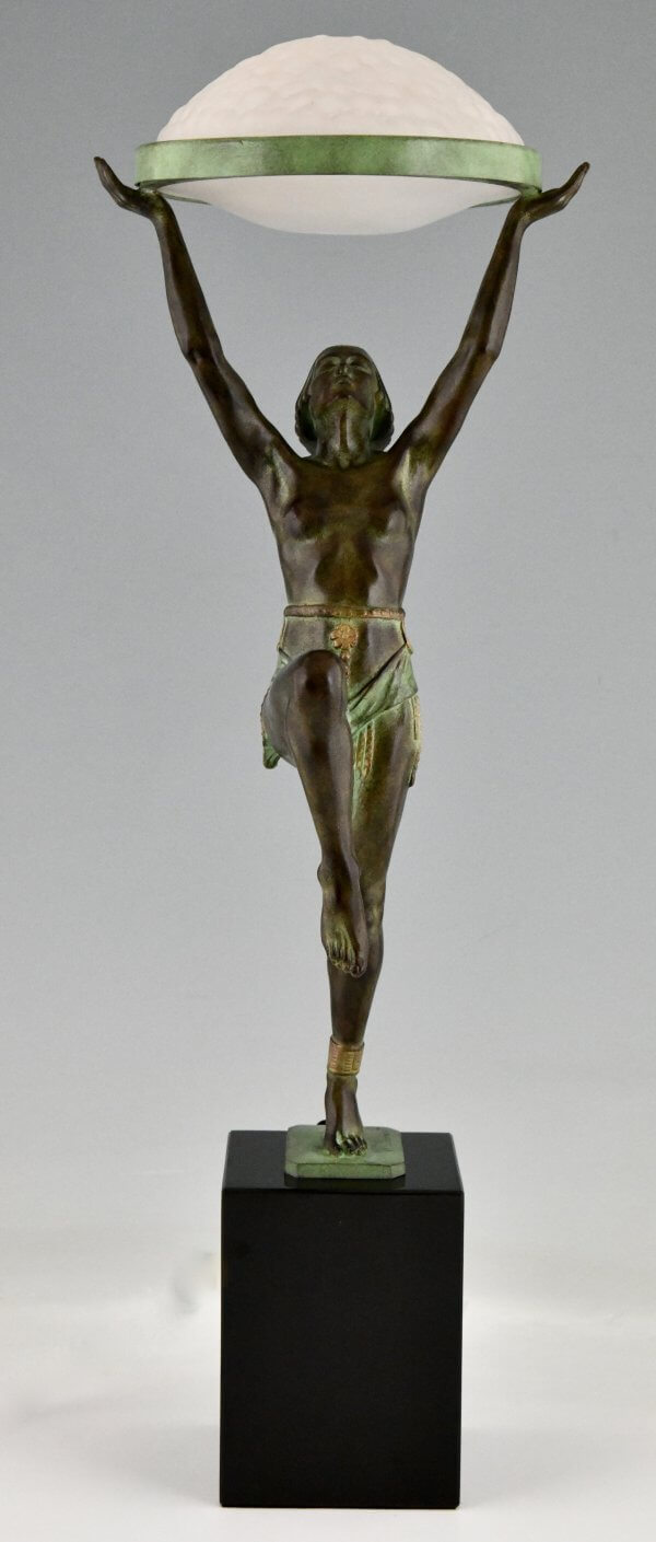 Art Deco style lamp with dancer DANSEUSE A LA COUPE