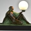 Lampe Art Deco Stil REVERIE Frauenakt mit Glaskugel