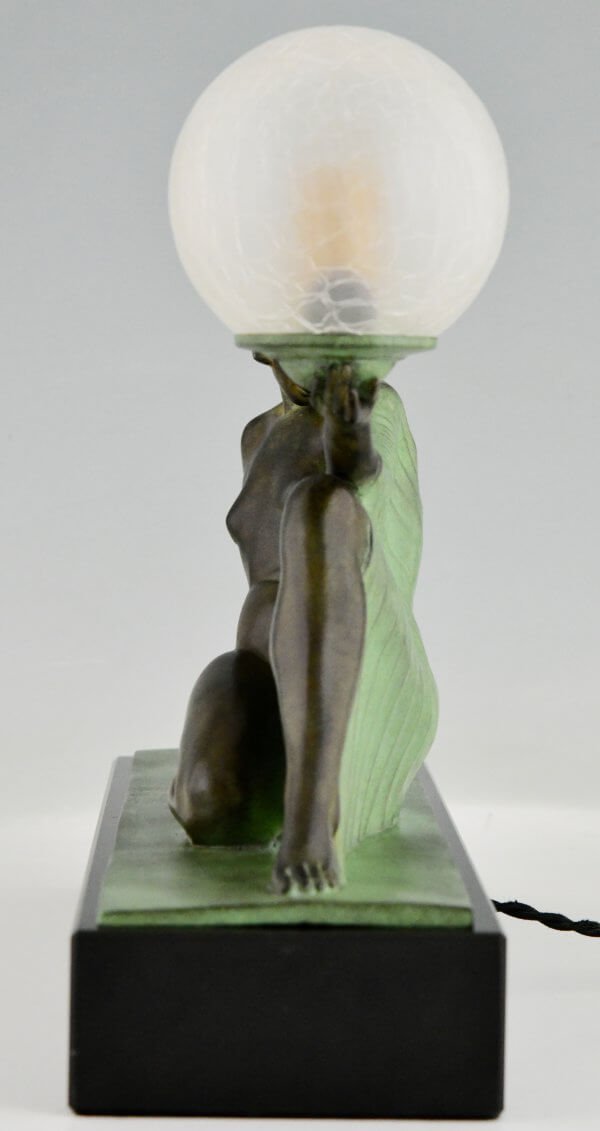 Art Deco style lamp REVERIE seated nude with drape