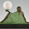 Lampe de style Art Déco REVERIE femme nue au drapé