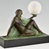 Art Deco style lamp REVERIE seated nude with drape