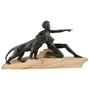 Art Deco man with panther Max Le Verrier - 1