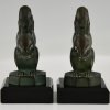 Art Deco squirrel bookends